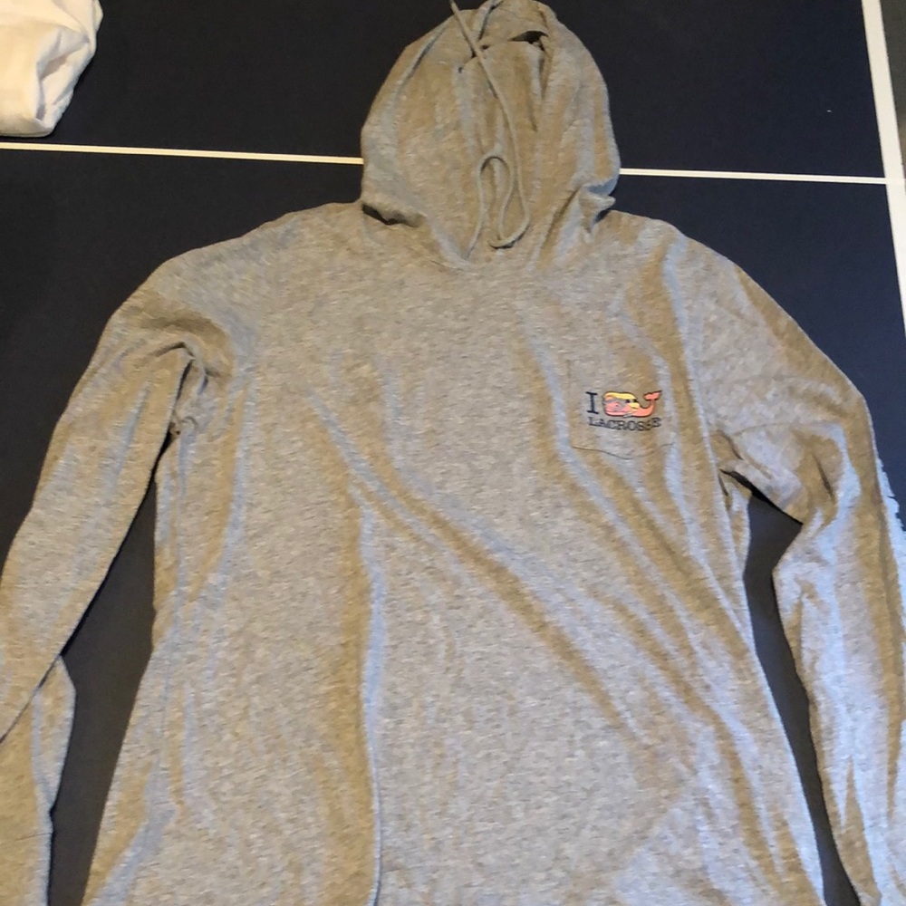 Vineyard vines lacrosse tee with hoodie size small